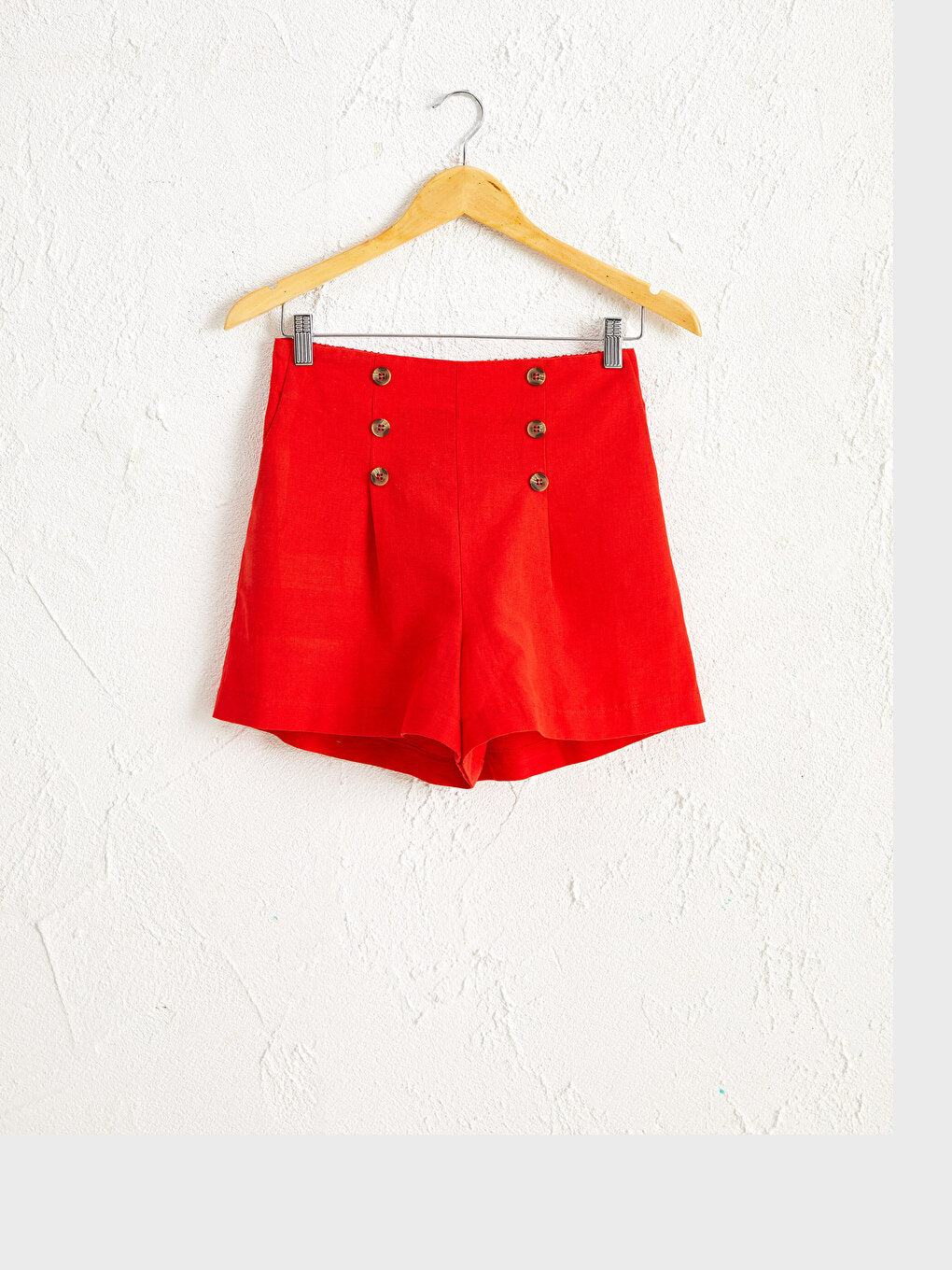 Linen Women's Plain Linen Shorts