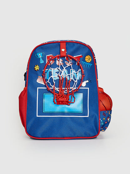 Boy's Backpack with Basketball Hoop