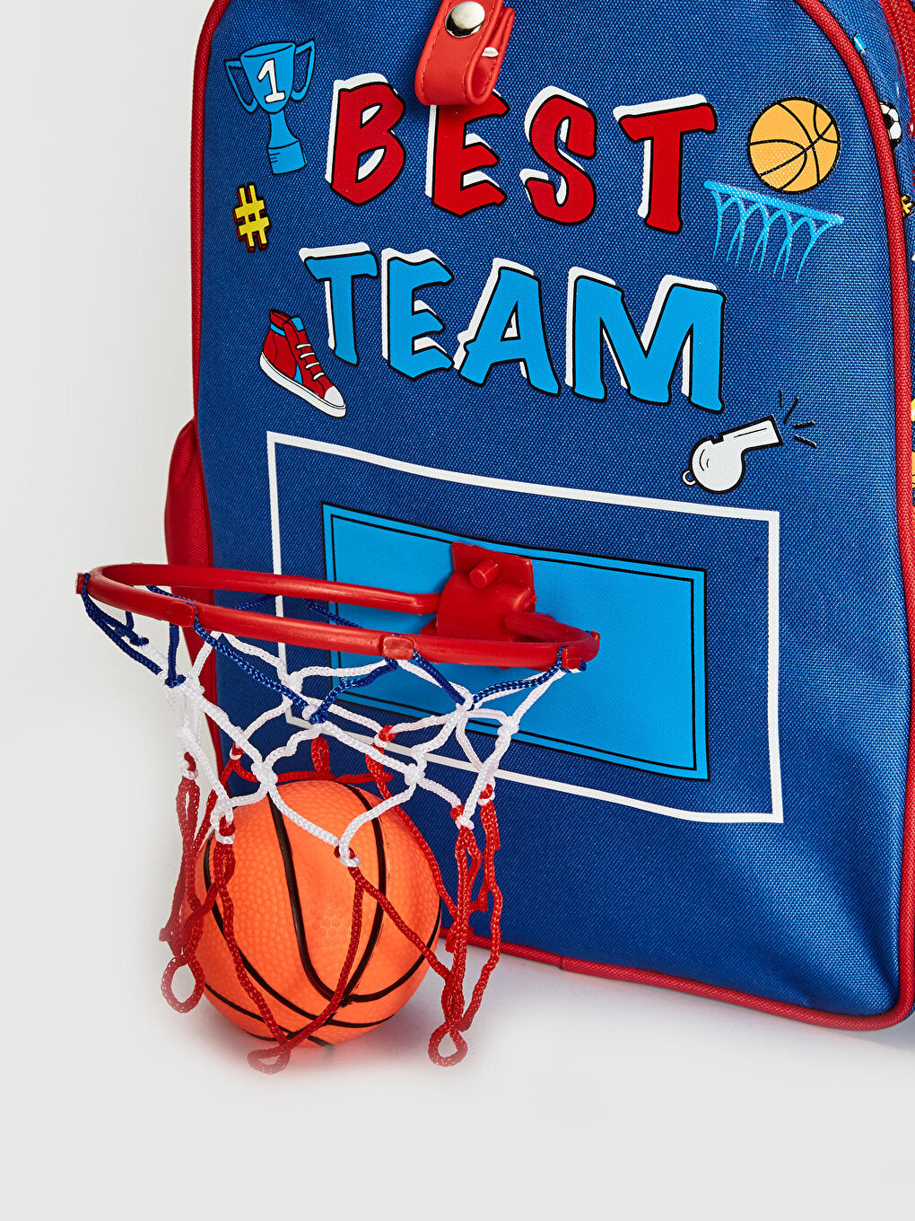 Boy's Backpack with Basketball Hoop