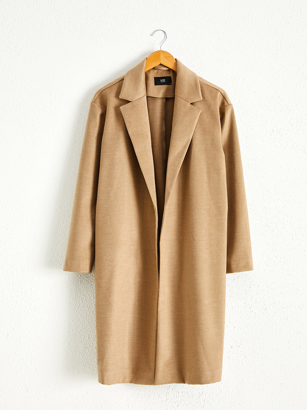 Women's Jacket Collar Plain Cashmere Coat