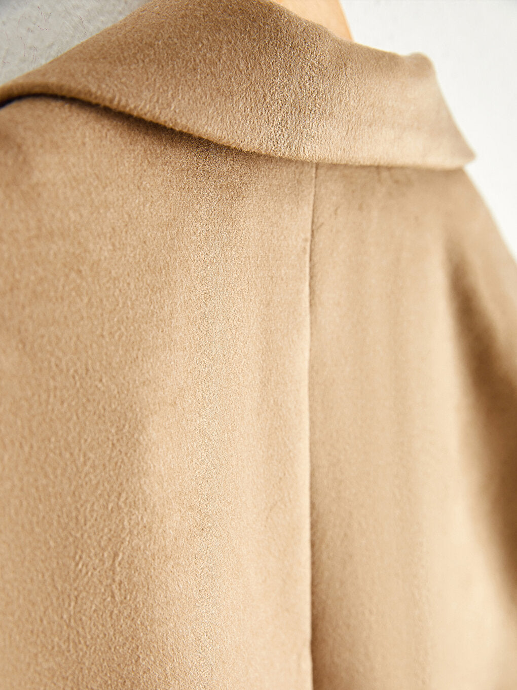 Women's Jacket Collar Plain Cashmere Coat