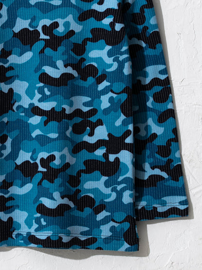 Boy's Camouflage Patterned Thermal Pajama Top