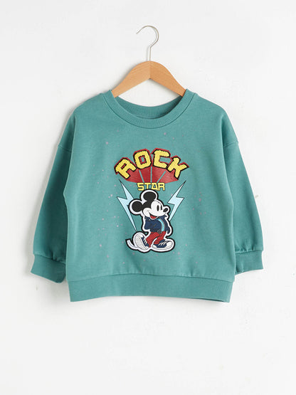 Baby Boy Mickey Mouse Printed Sweatshirt