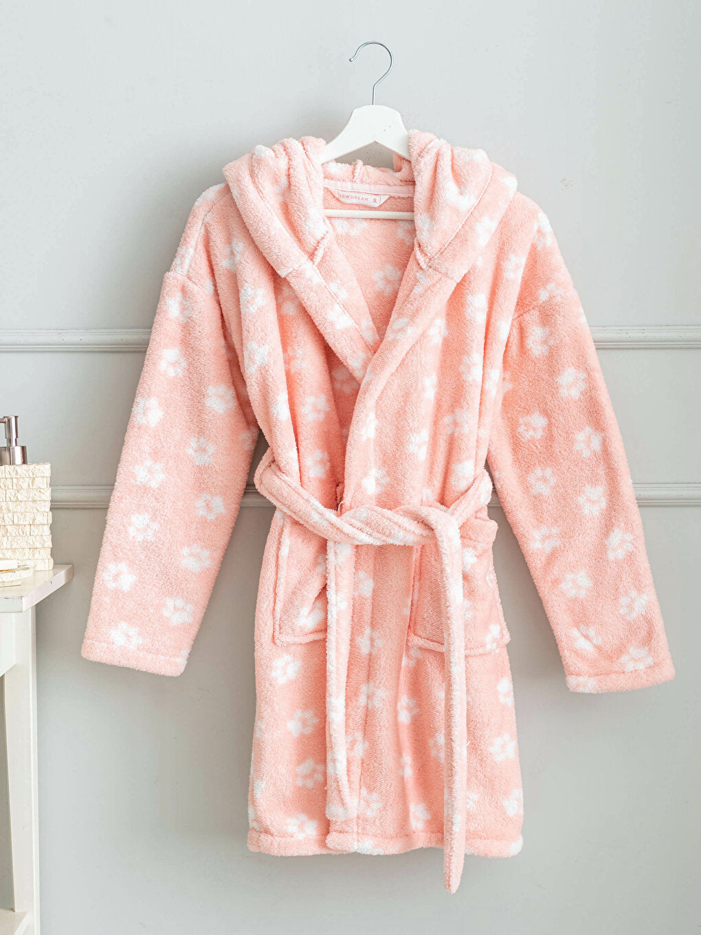 Hooded Plush Dressing Gown