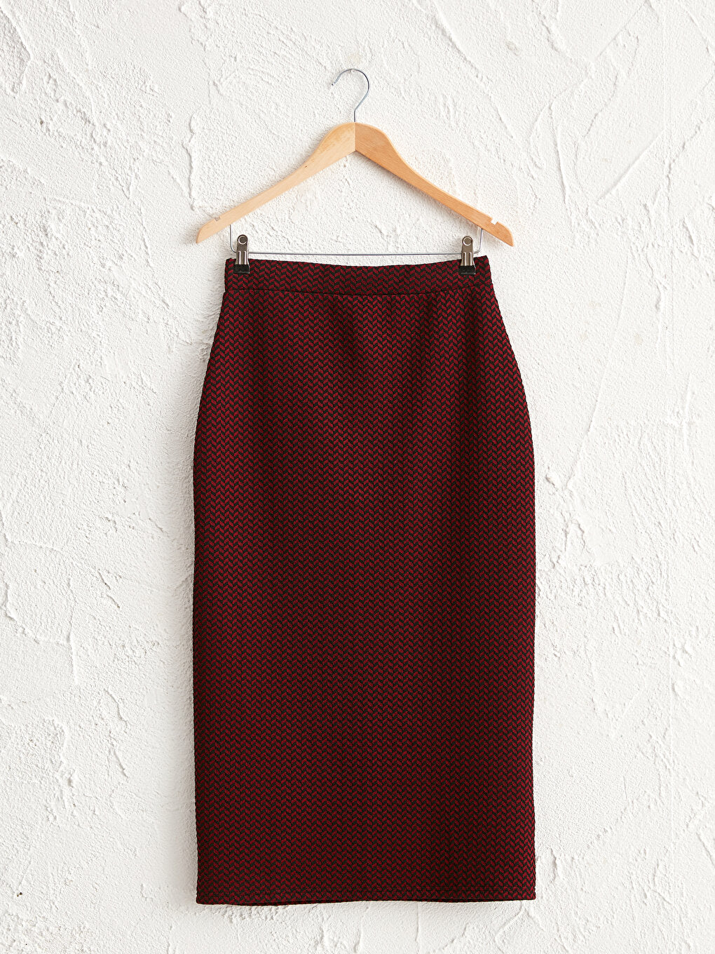 Self Patterned Long Pencil Skirt