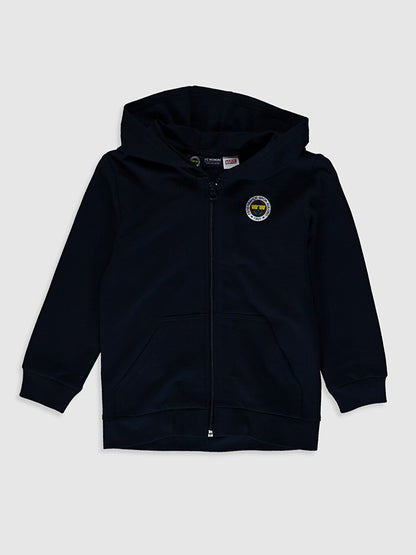 Boy's Fenerbahçe Printed Hooded Fan Sweatshirt