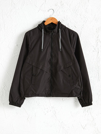 Hooded Short Raincoat