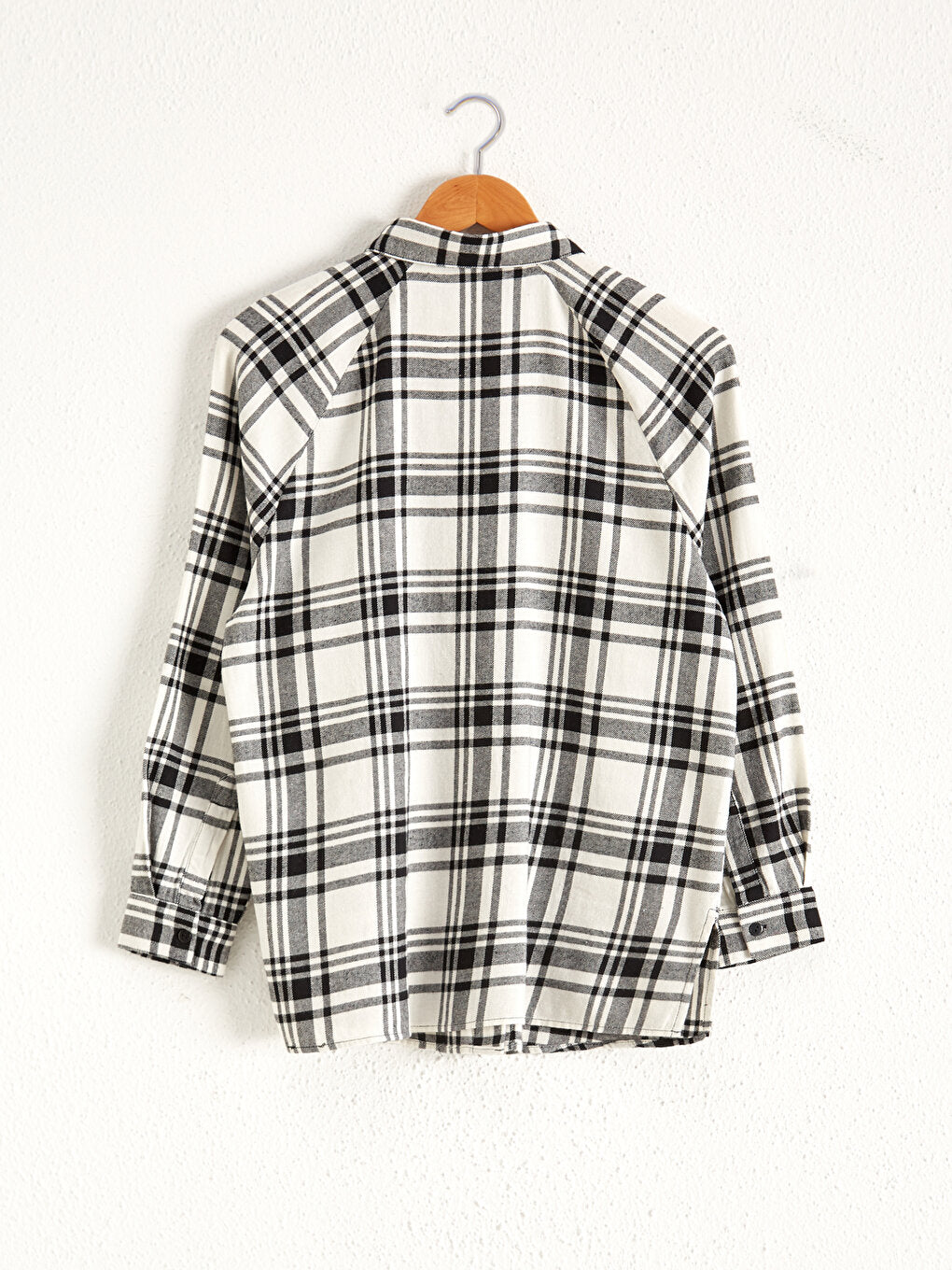 Long Sleeve Poplin Women's Plaid Poplin Shirt