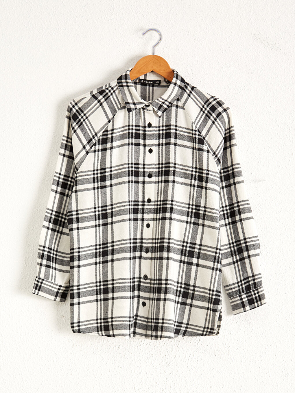 Long Sleeve Poplin Women's Plaid Poplin Shirt