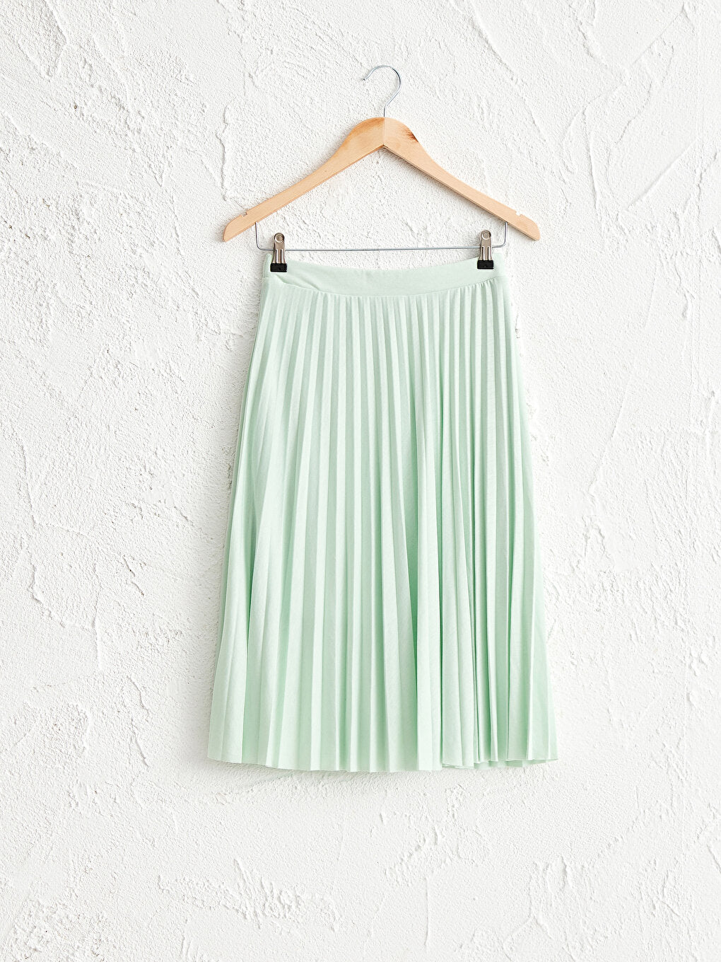 Pleated Skirt with Elastic Waist