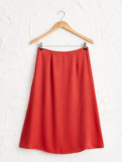 Standard Fit Satin Women's A-Line Satin Skirt