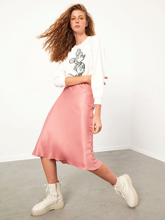 Satin Midi Skirt