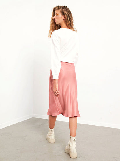 Satin Midi Skirt