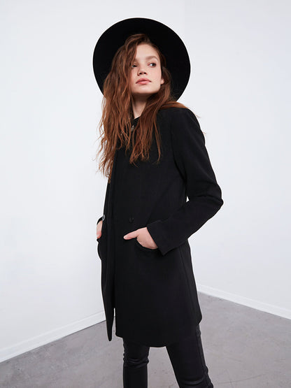 High Collar Thick Cashmere Coat