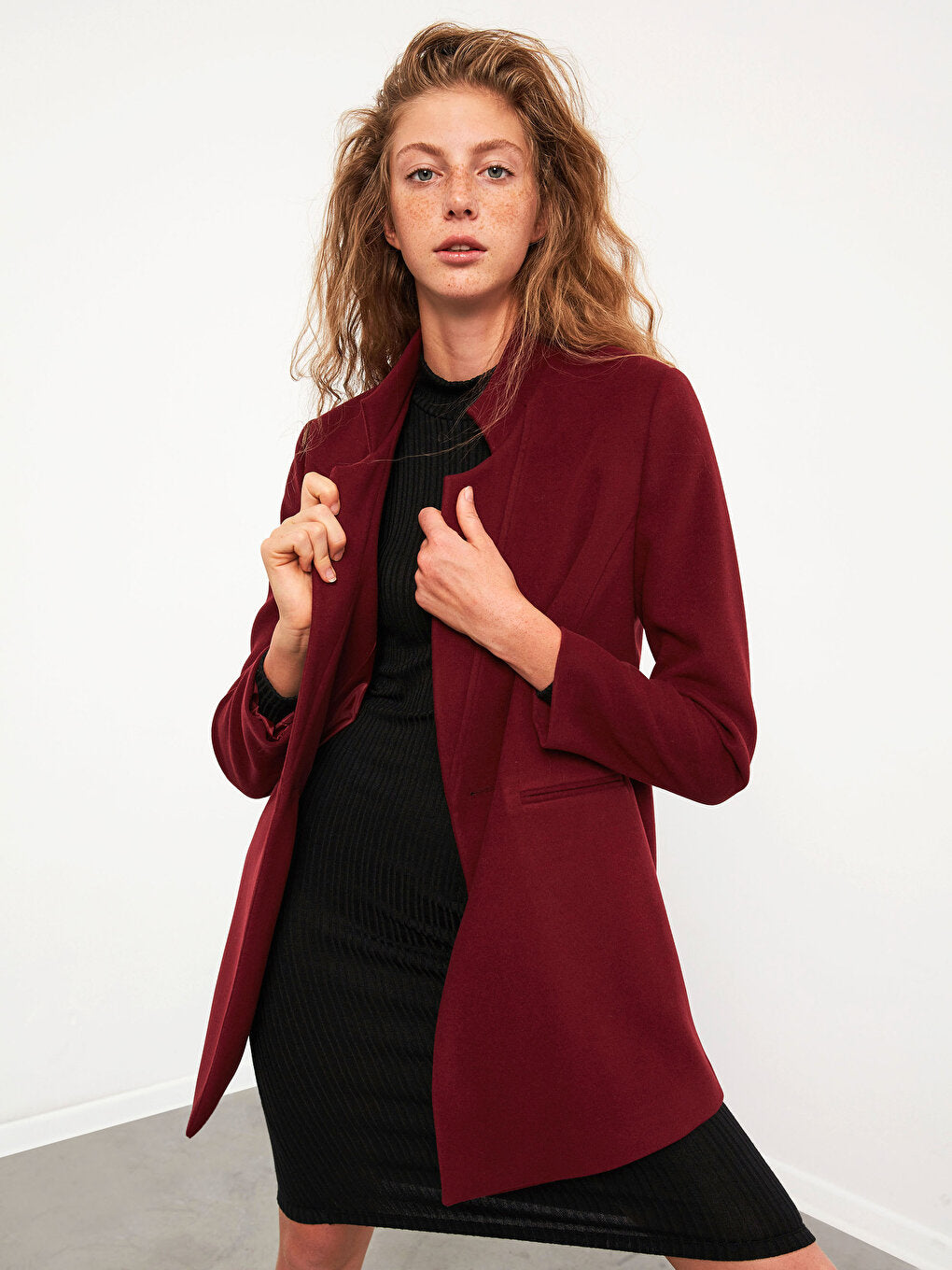 High Collar Thick Cashmere Coat