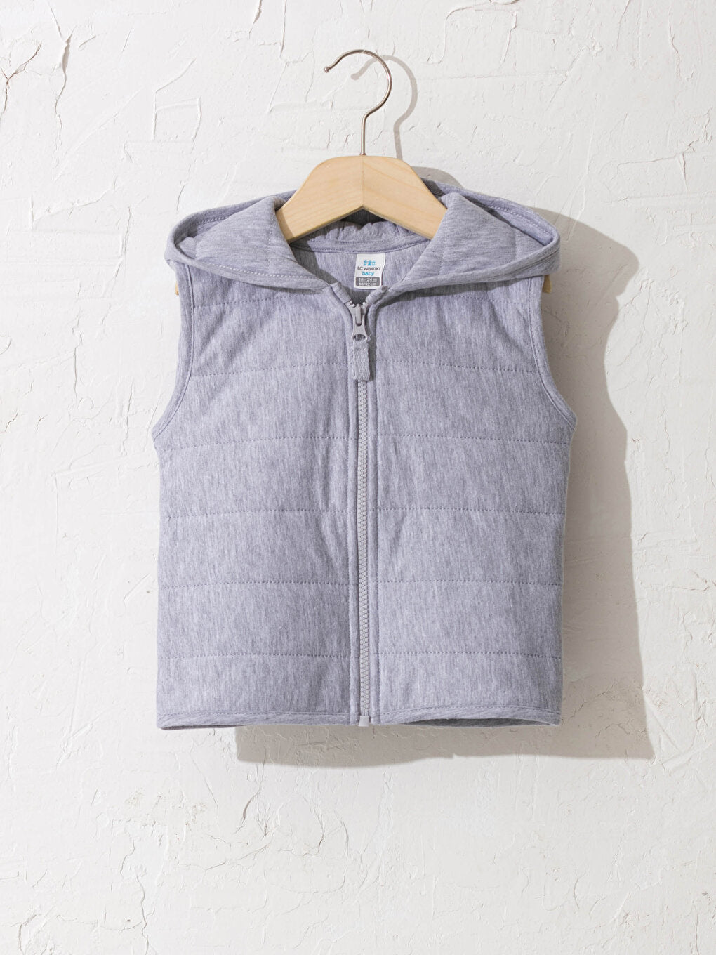 Baby Boy Hooded Zipper Vest