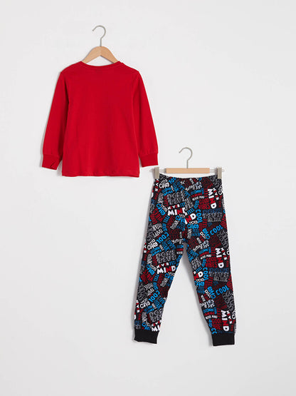 Boy's Printed Cotton Pajama Set