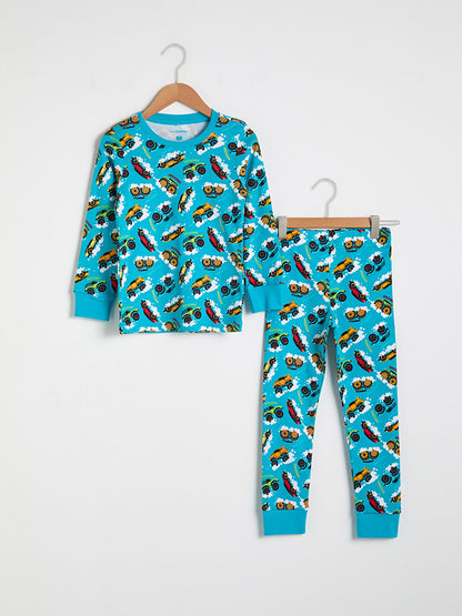 Boy's Printed Cotton Pajama Set