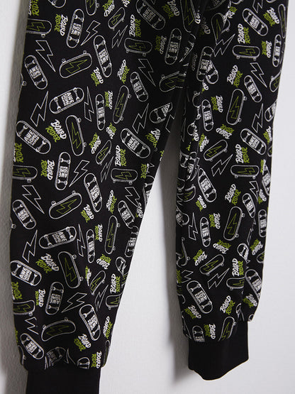 Boy's Printed Cotton Pajama Set