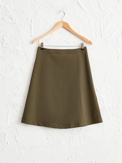 A Cut Gabardine Skirt