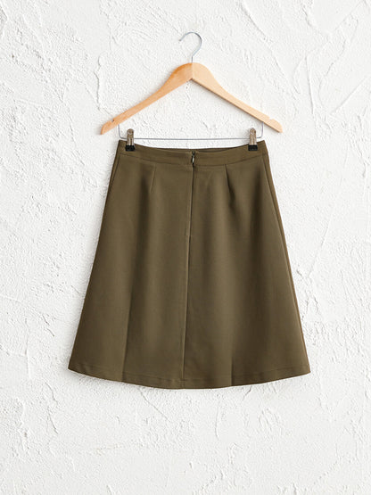 A Cut Gabardine Skirt