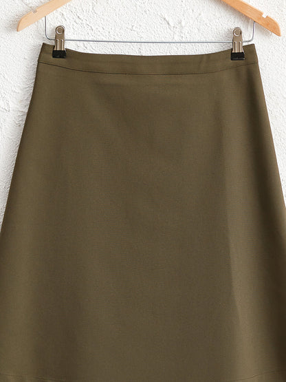 A Cut Gabardine Skirt