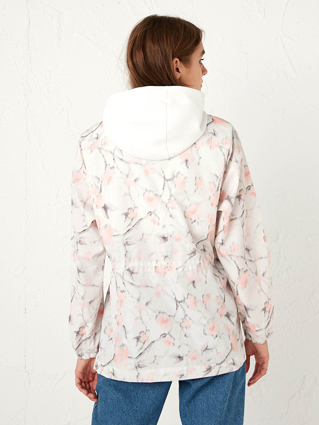 Patterned Hooded Raincoat