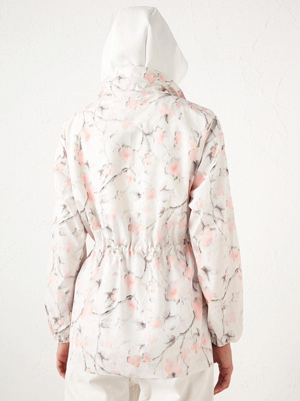 Patterned Hooded Raincoat