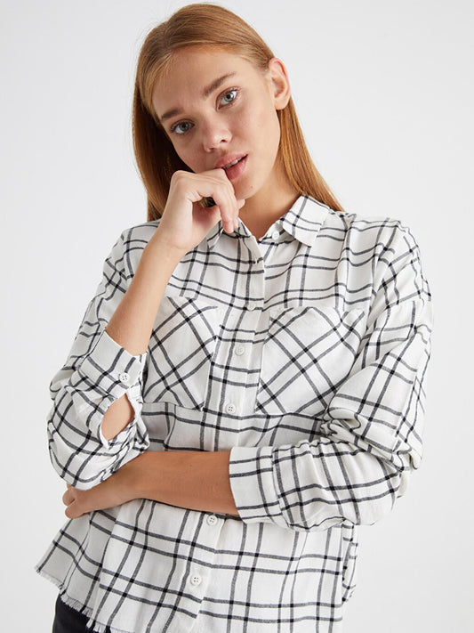 Plaid Shirt with Pocket Detail