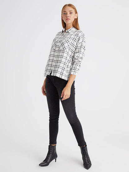 Plaid Shirt with Pocket Detail