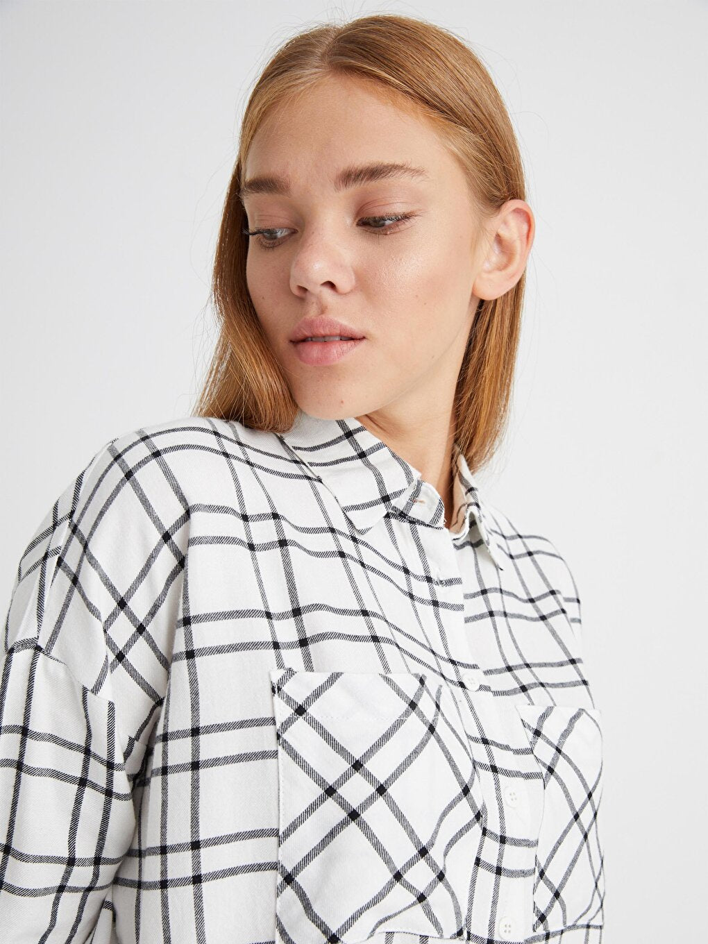 Plaid Shirt with Pocket Detail