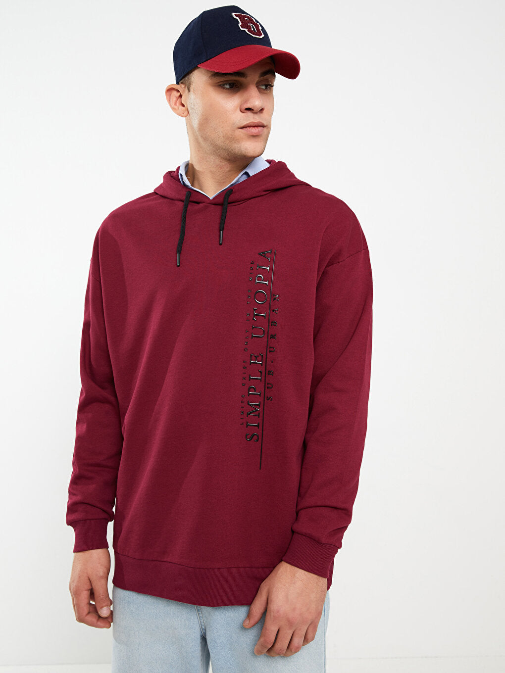 Long Sleeve Printed Thick Men's Hoodie