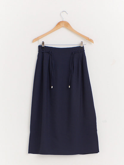 Elastic Waist Viscose Skirt