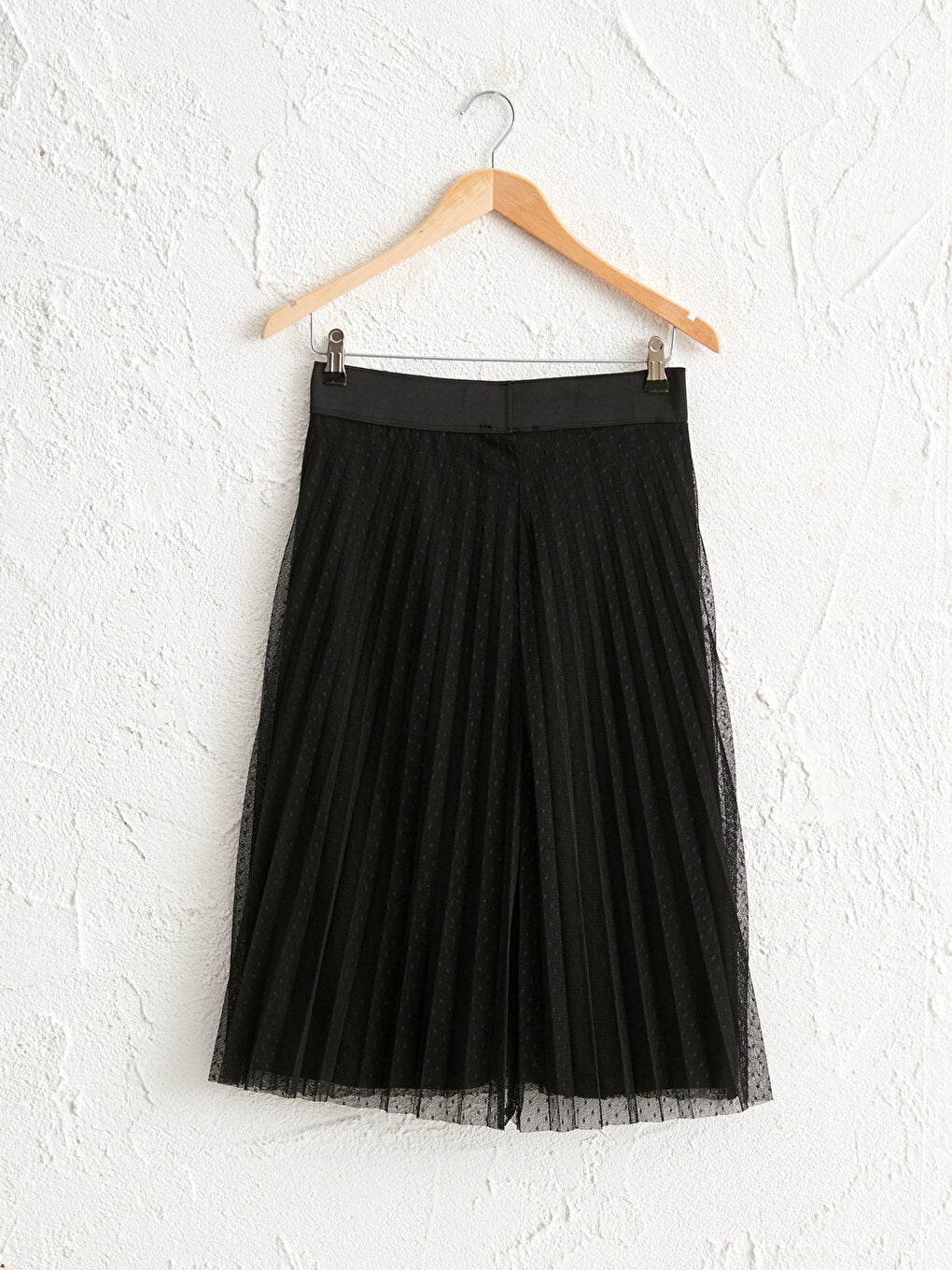 Sparkly Pleated Tulle Skirt with Elastic Waist