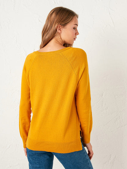 V-Neck Basic Knitwear Sweater