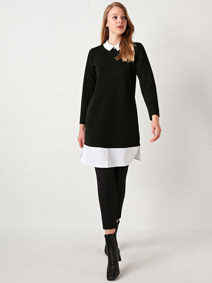 Shirt Collar Long Sleeve Tunic