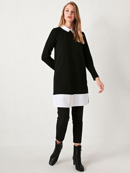 Shirt Collar Long Sleeve Tunic