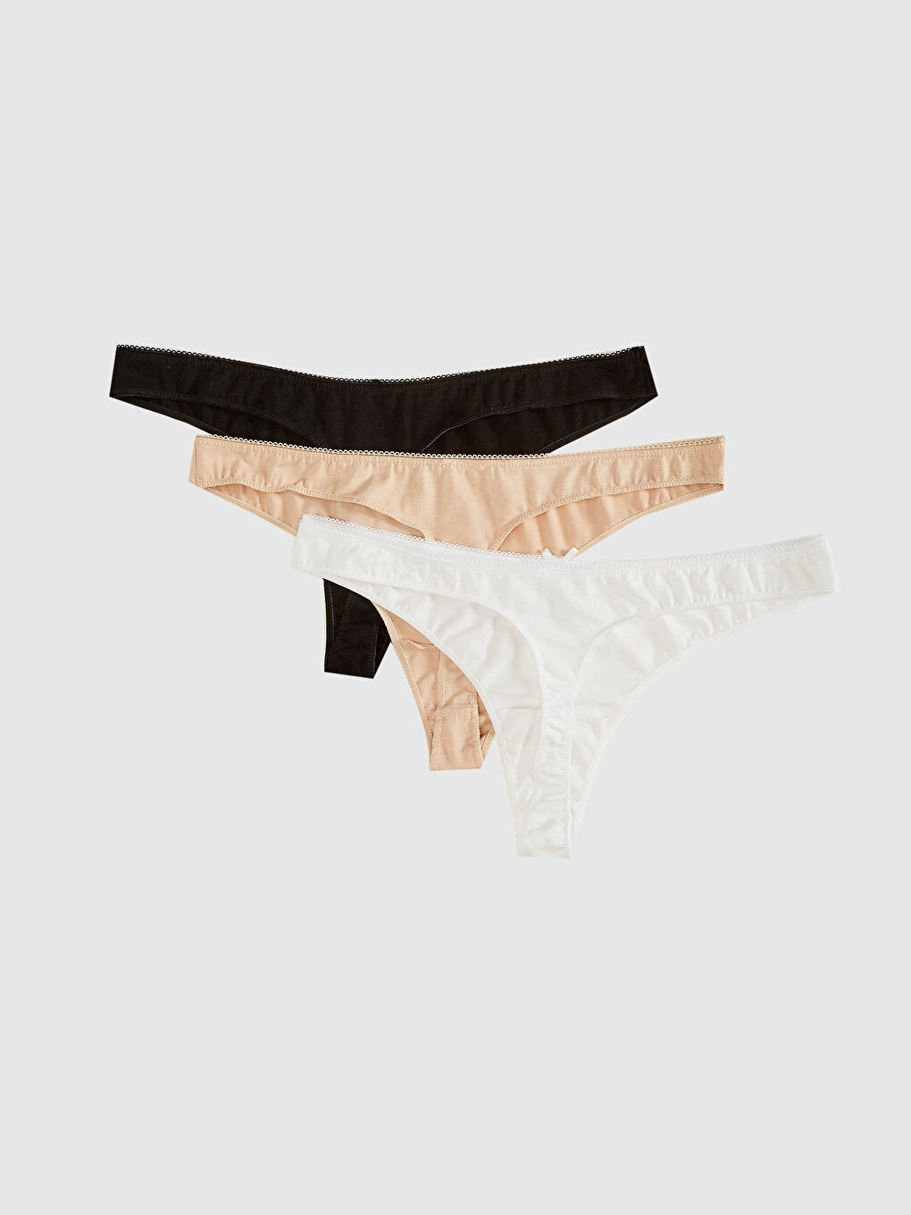 Cotton Thong Panties 3-pack