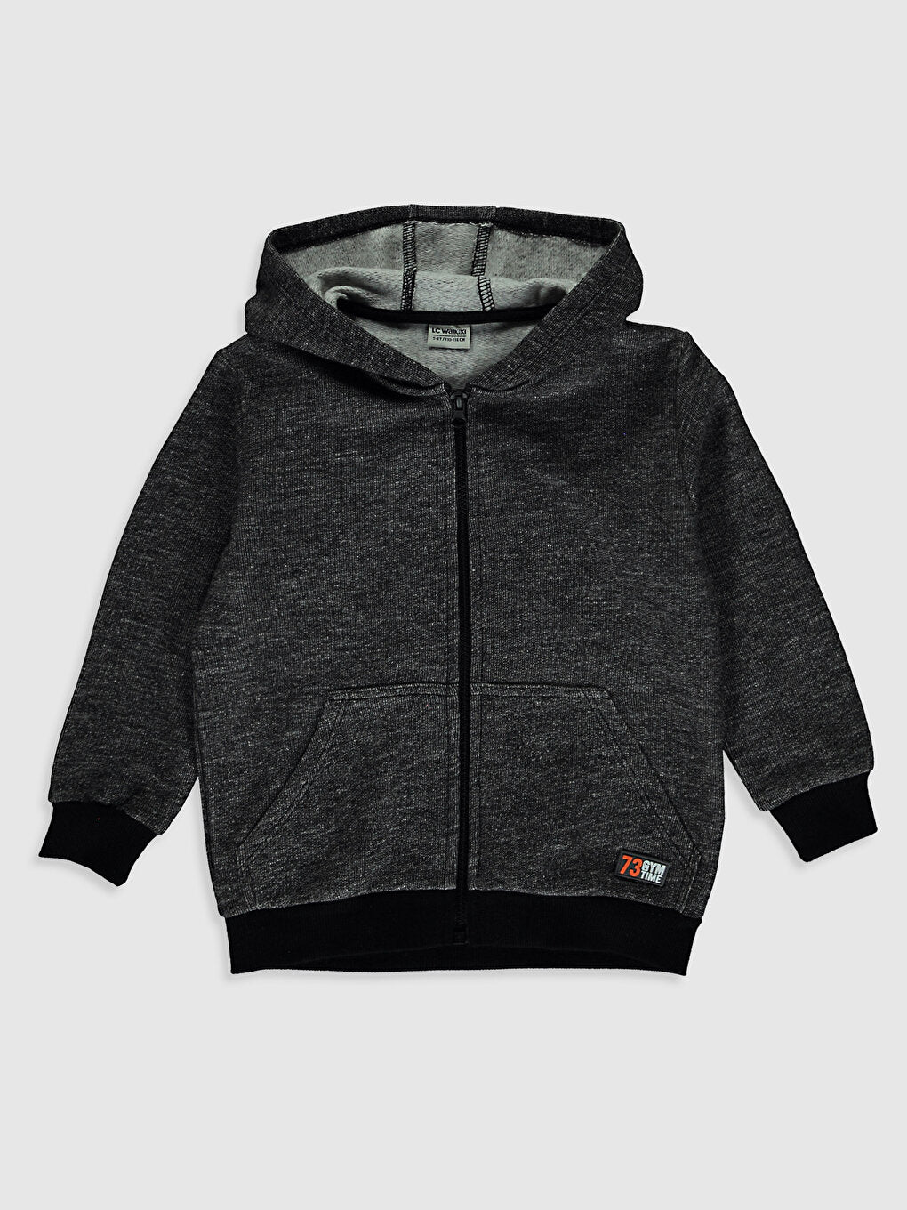 Boy's Zippered Hooded Sweatshirt