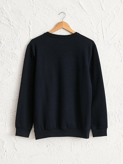 Crew Neck Long Sleeve Men's Sweatshirt