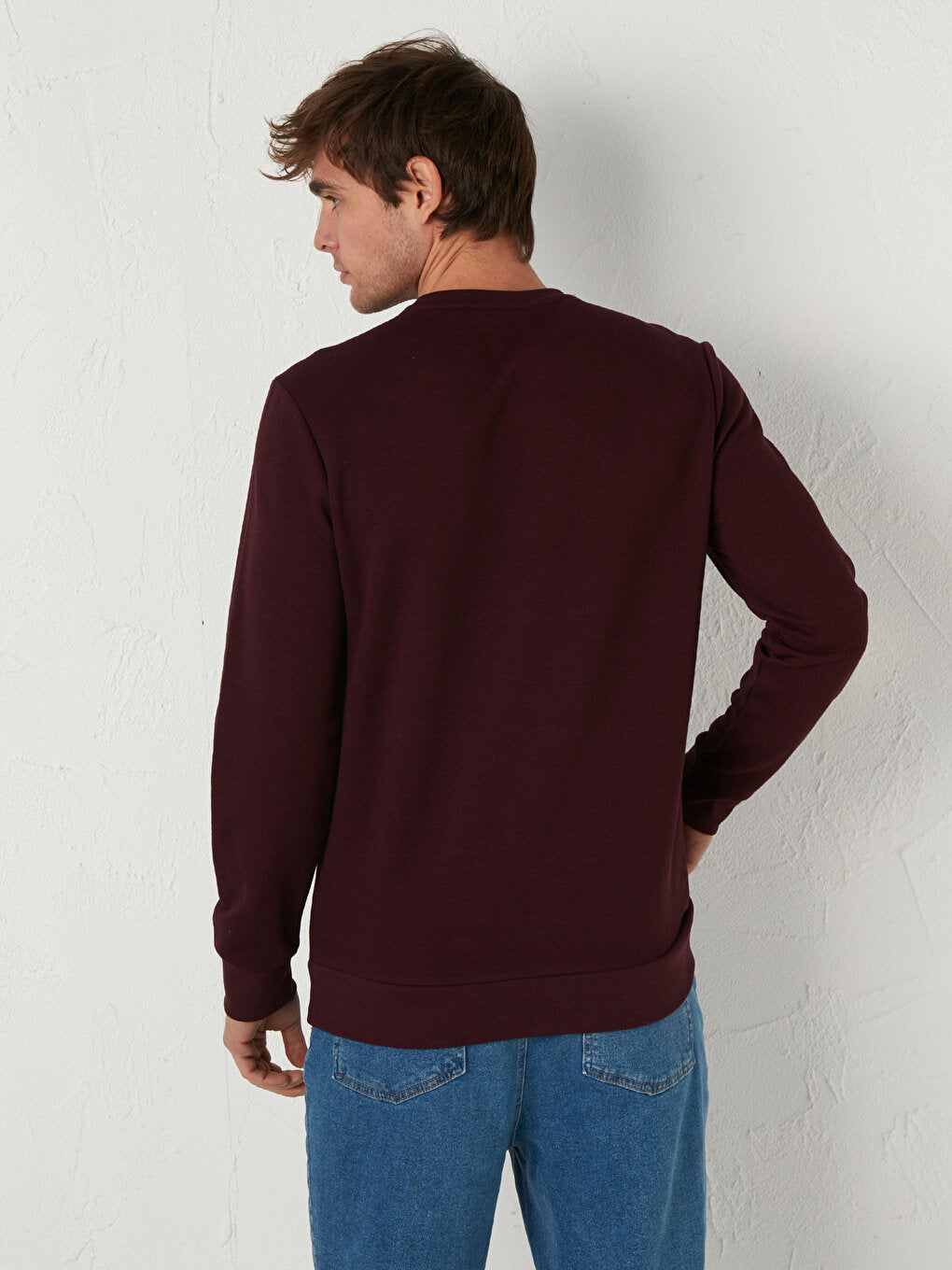 Crew Neck Long Sleeve Men's Sweatshirt