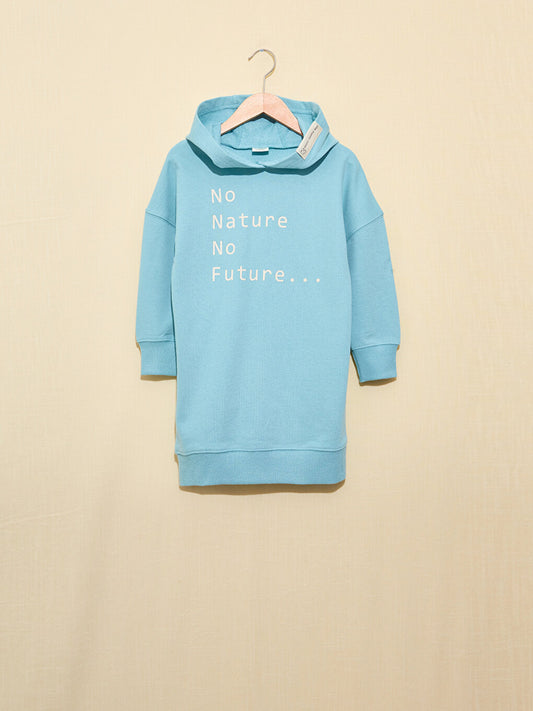 Girl's Organic Cotton Hooded Dress