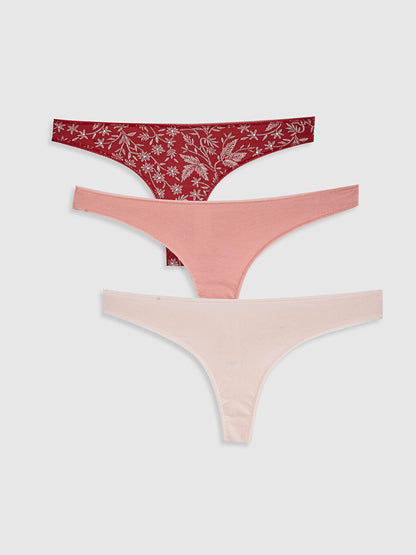 Cotton Thong Panties 3-pack