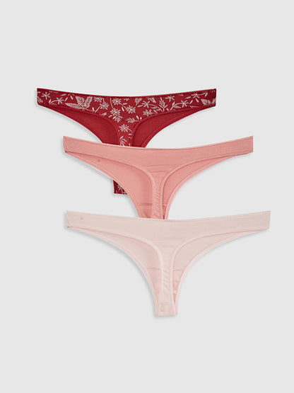 Cotton Thong Panties 3-pack