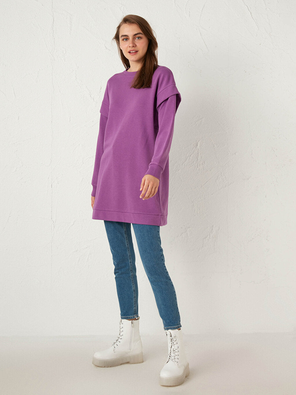 Oversize Sweatshirt with Shoulder Detail