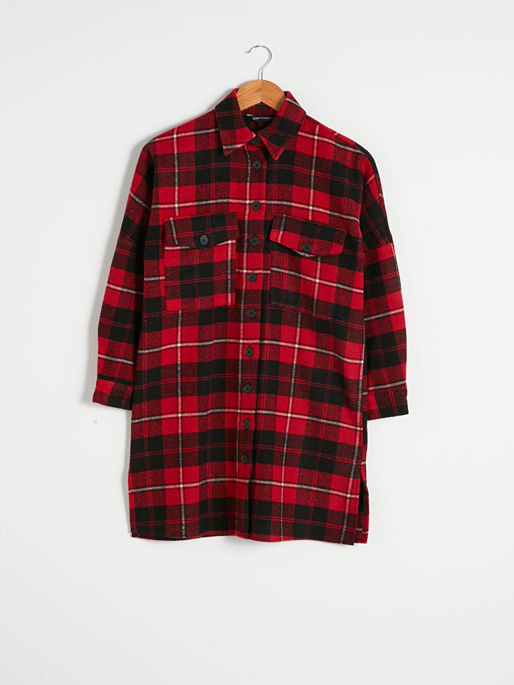 Plaid Long Sleeve Women's Shirt Tunic