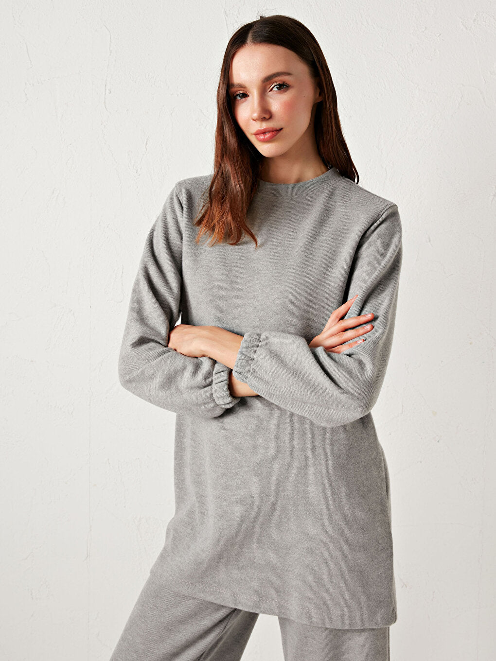 Crew Neck Cotton Tunic