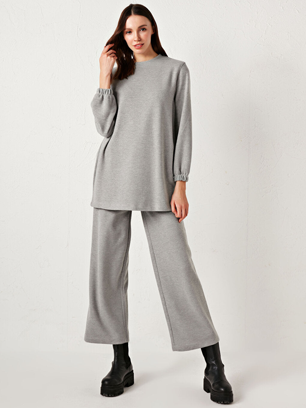 Crew Neck Cotton Tunic