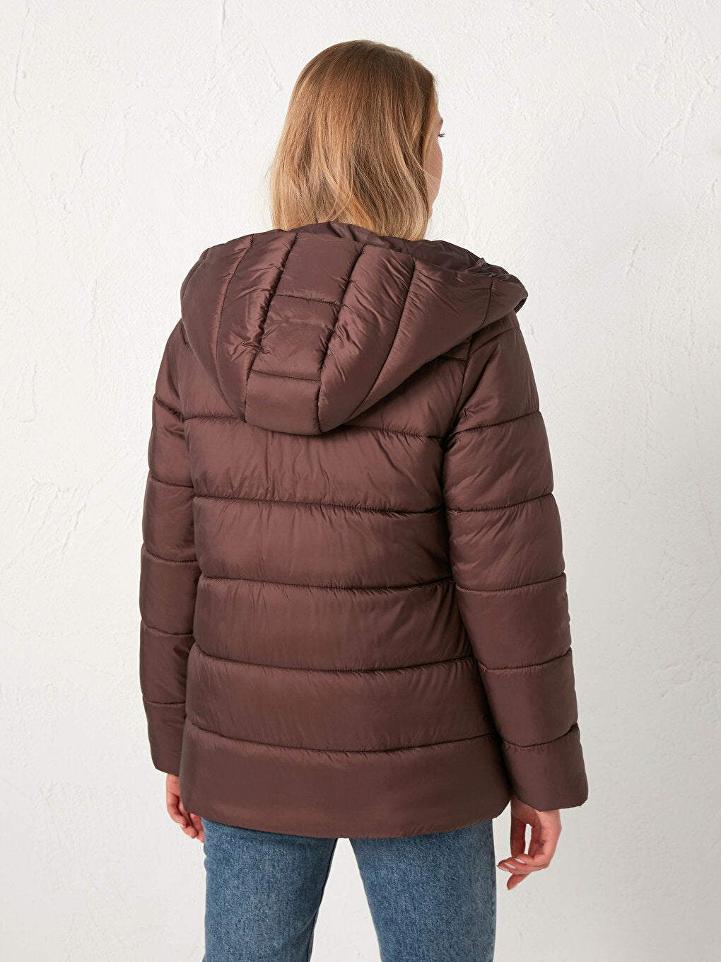 Hooded Long Sleeve Women's Puffer Coat