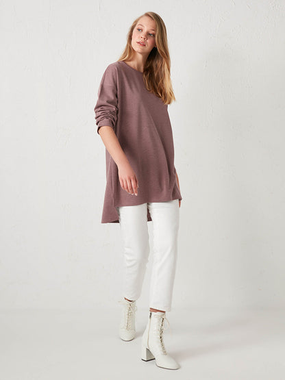 Crew Neck Straight Loose Tunic